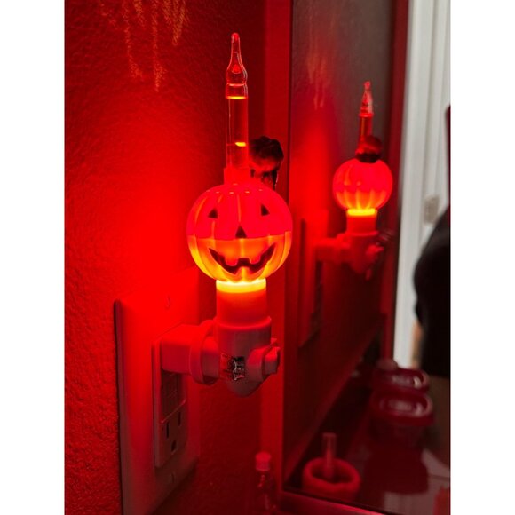 Vintage Halloween Northlight Jack-O-Lantern Bubble Night Lights - Set Of 2 - Picture 5 of 8